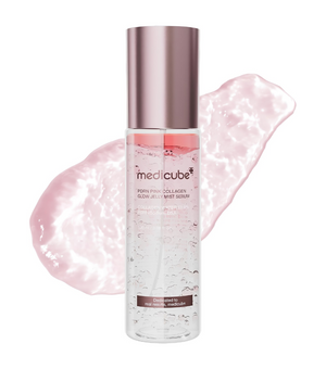 MEDICUBE PDRN Pink Collagen Glow Jelly Mist Serum 100ml – Sérum en Bruma Iluminador con PDRN de Salmón