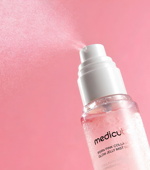 MEDICUBE PDRN Pink Collagen Glow Jelly Mist Serum 100ml – Sérum en Bruma Iluminador con PDRN de Salmón