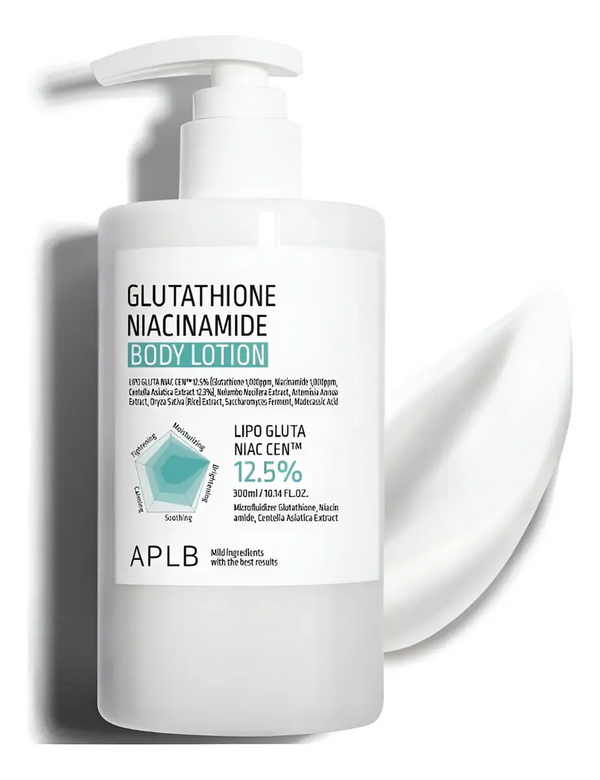 APLB Locion Corporal Glutation Niacinamida Centella Asiática 12,3 % Crema Corporal Iluminadora 300ml