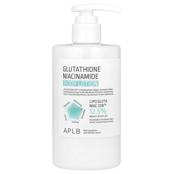 APLB Locion Corporal Glutation Niacinamida Centella Asiática 12,3 % Crema Corporal Iluminadora 300ml