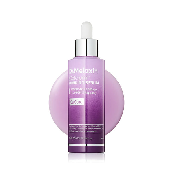 Dr. Melaxin Calcium Bonding Serum 80 ml, frasco sobre fondo blanco